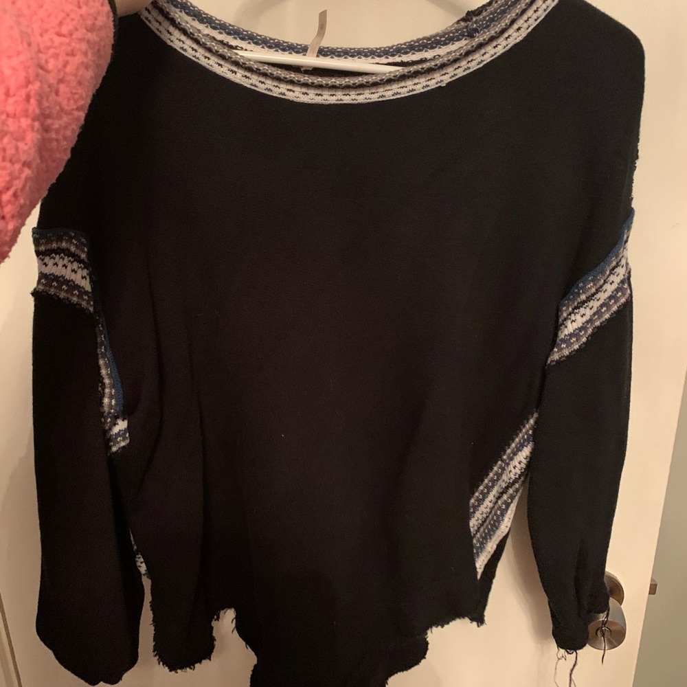Free people distressed sweater